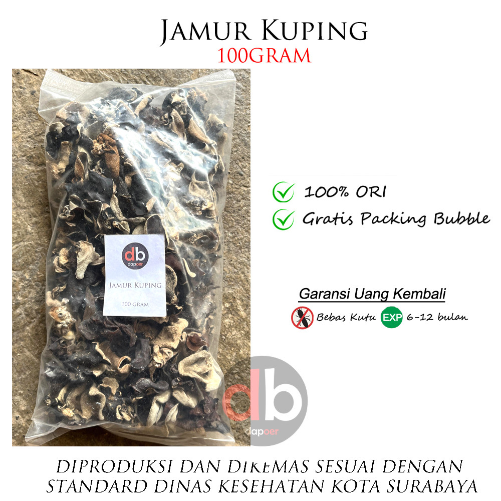 

Jamur Kuping Kering 100g
