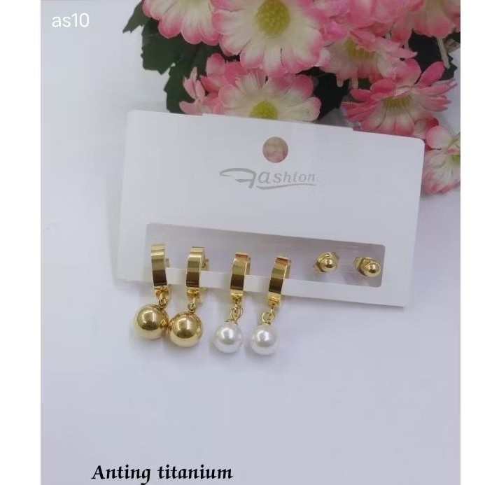 set anting titanium fashion wanita