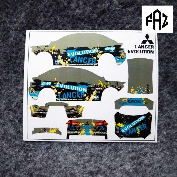Decal  Diecast hotwheels mitsubishi evo lancer