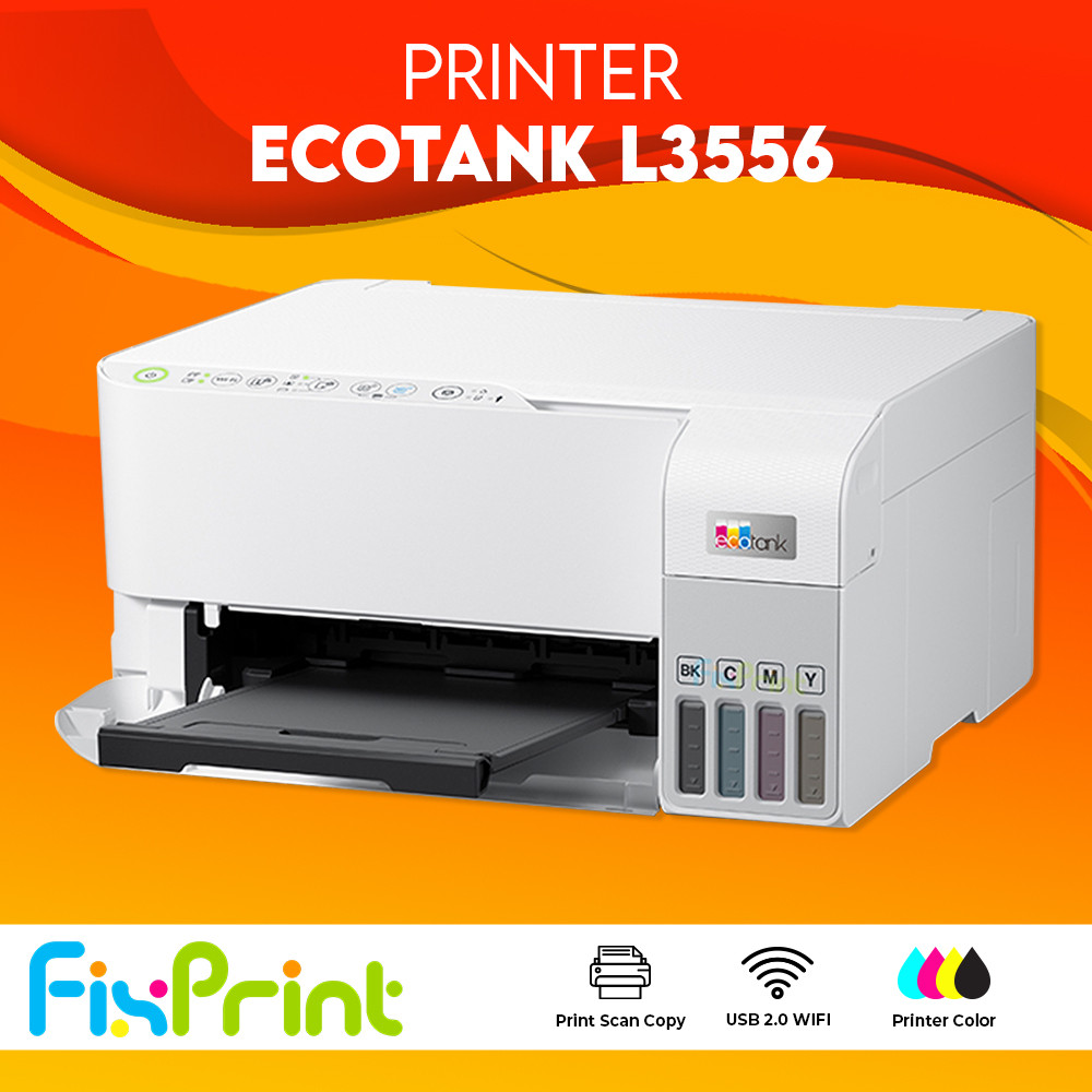 Printer L3556 EcoTank Print Scan Copy Wireless A4 L 3556 Eco Tank Multifunctions AIO WiFi Bergaransi