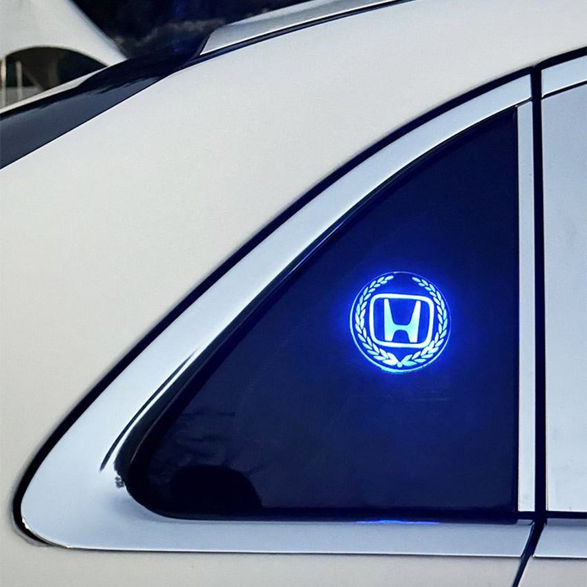 lampu mobil pintu kaca Emblem LED Logo mobil LED