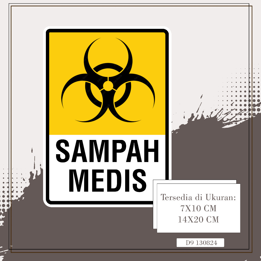 

Stiker Label Penanda Tempat Jenis Sampah Medis multi Sticker