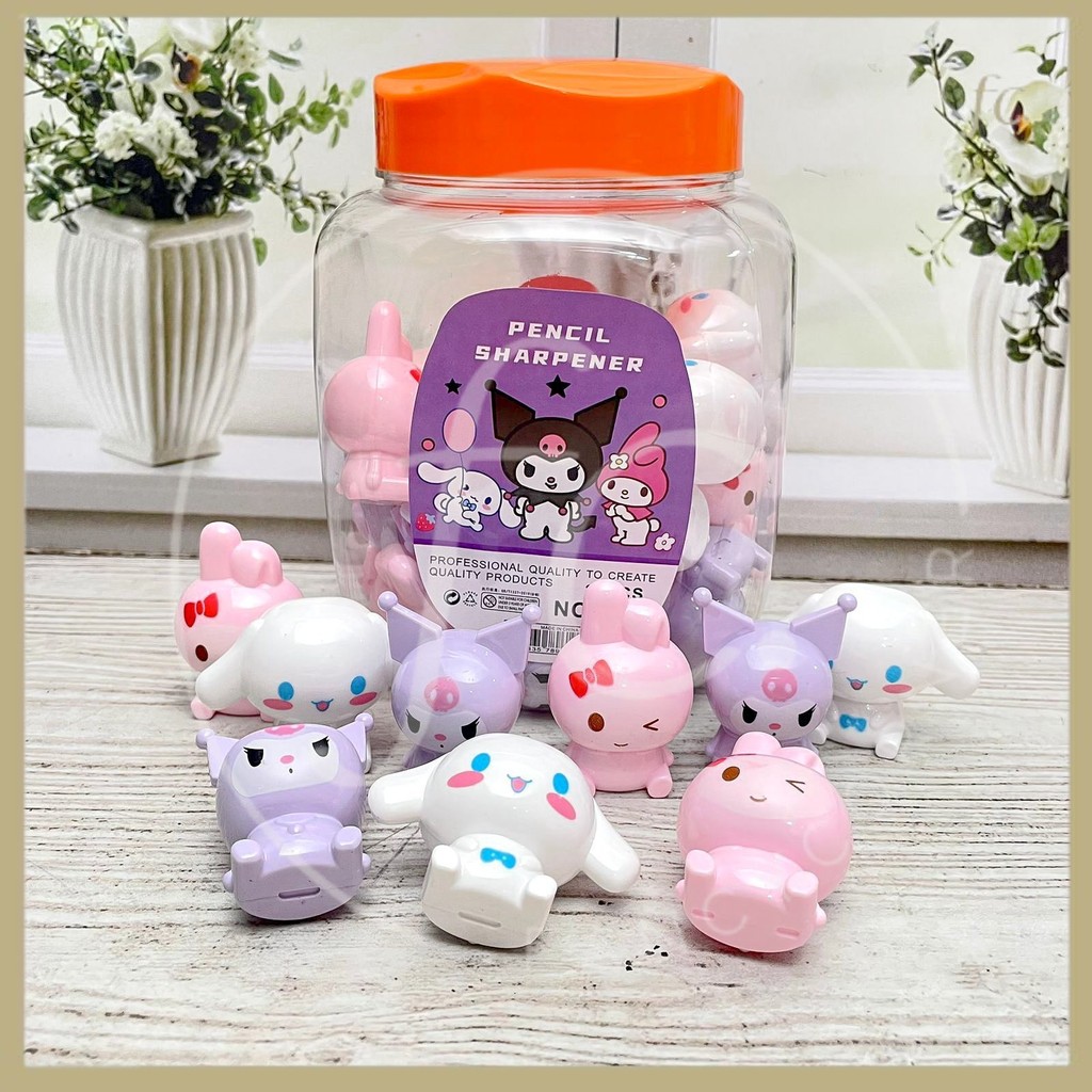 

[1 Pcs] Rautan / Serutan Kerikan Pensil Manual Model Toples Sanrio R-1472 Kuromi Cinnamoroll My Melody Pencil Sharpener Cute Lucu Alat tulis Sekolah Anak Harga Grosir Ready COD