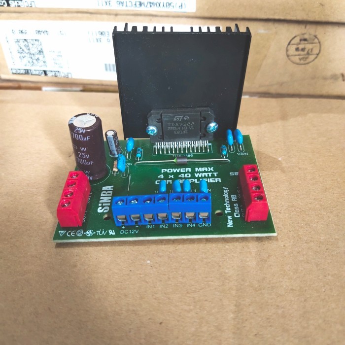 ✔Anh.S✔ - TERBARU POWER DC 12V 4CH TDA7388 4X40Watt class AB miniatur ampli walet wallet