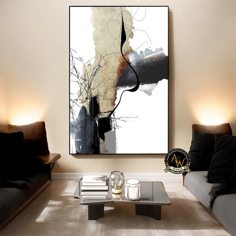 

lukisan dinding abstrak modern art aesthetic