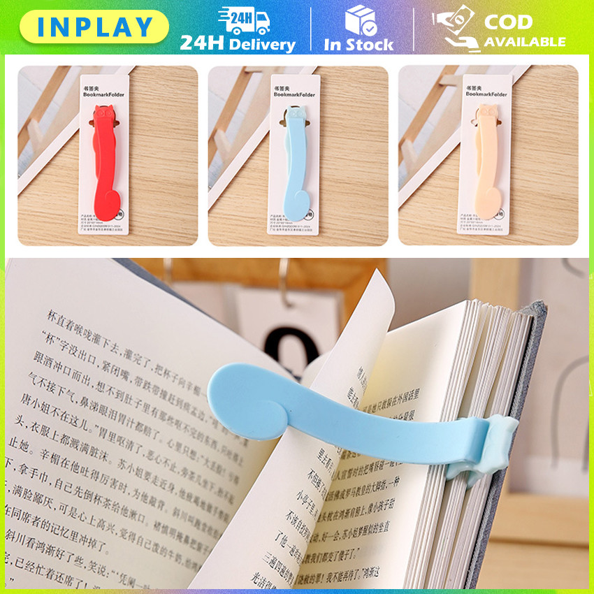 

Bookmark Clip / Pembatas Penanda Buku Plastik Bacaan / Silicone Bookmark Clip Binder Divider