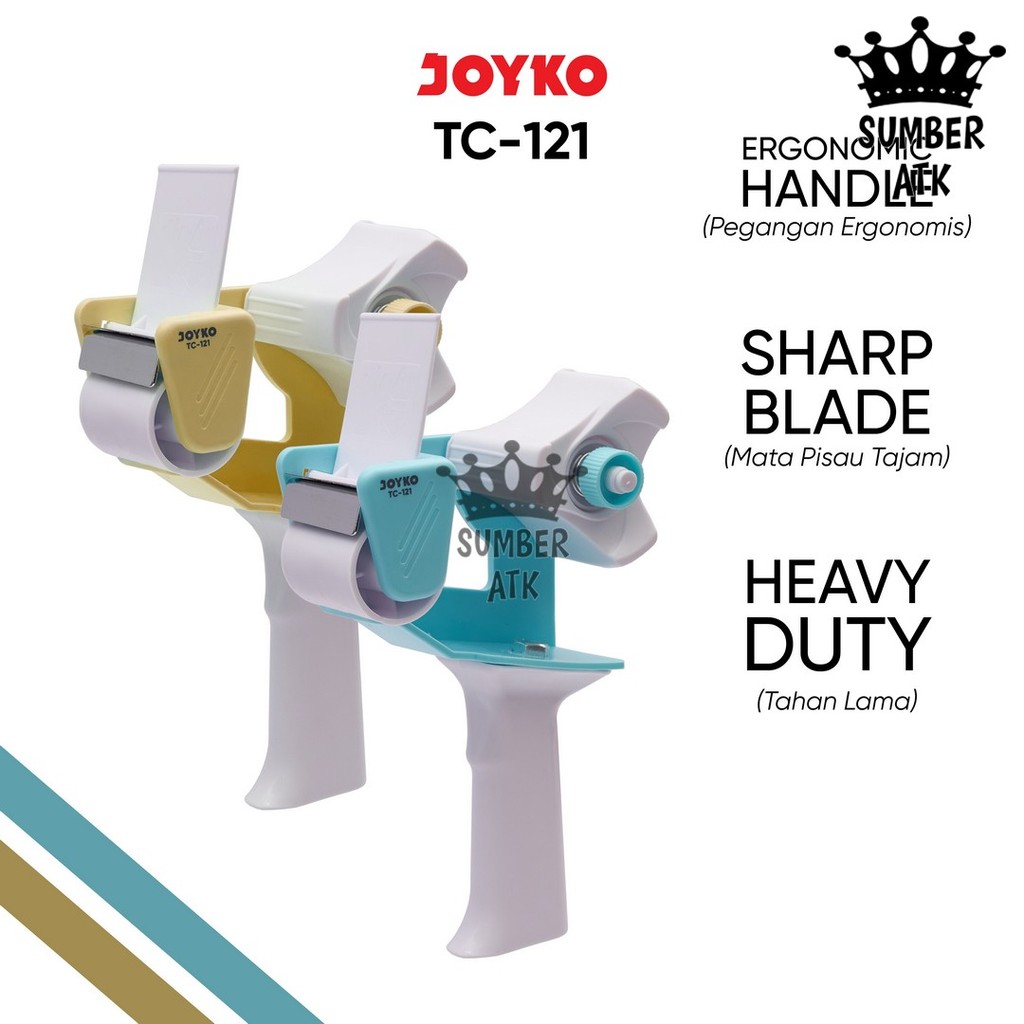 

Tape Cutter Tape Dispenser Pemotong Pita Perekat Joyko TC-121 Heavy Duty