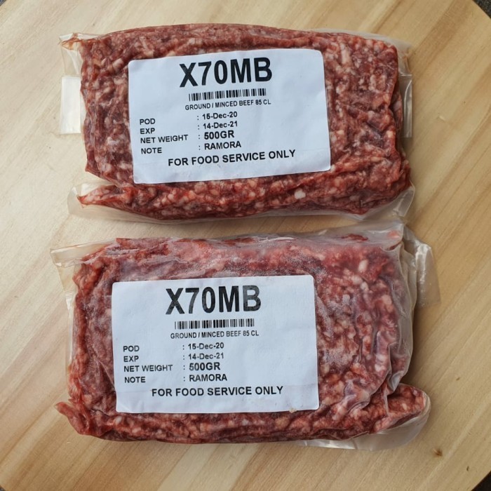 

GROUND / MINCED BEEF / DAGING SAPI CINCANG 85 CL 500g