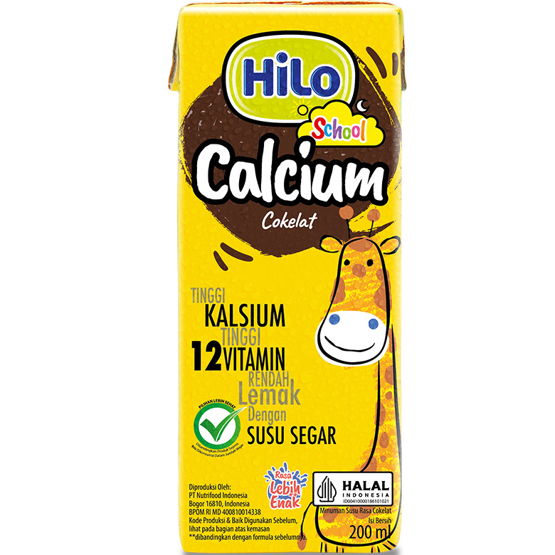 

HiLo School UHT Ready To Drink RTD 200 ml - Susu Tinggi Kalsium Rendah Lemak 1 Pack