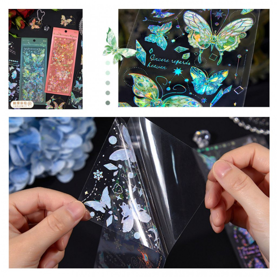 

Panmomo Sticker Aesthetic Stiker Lucu Kupu Kupu Shell Light Butterfly Sticker