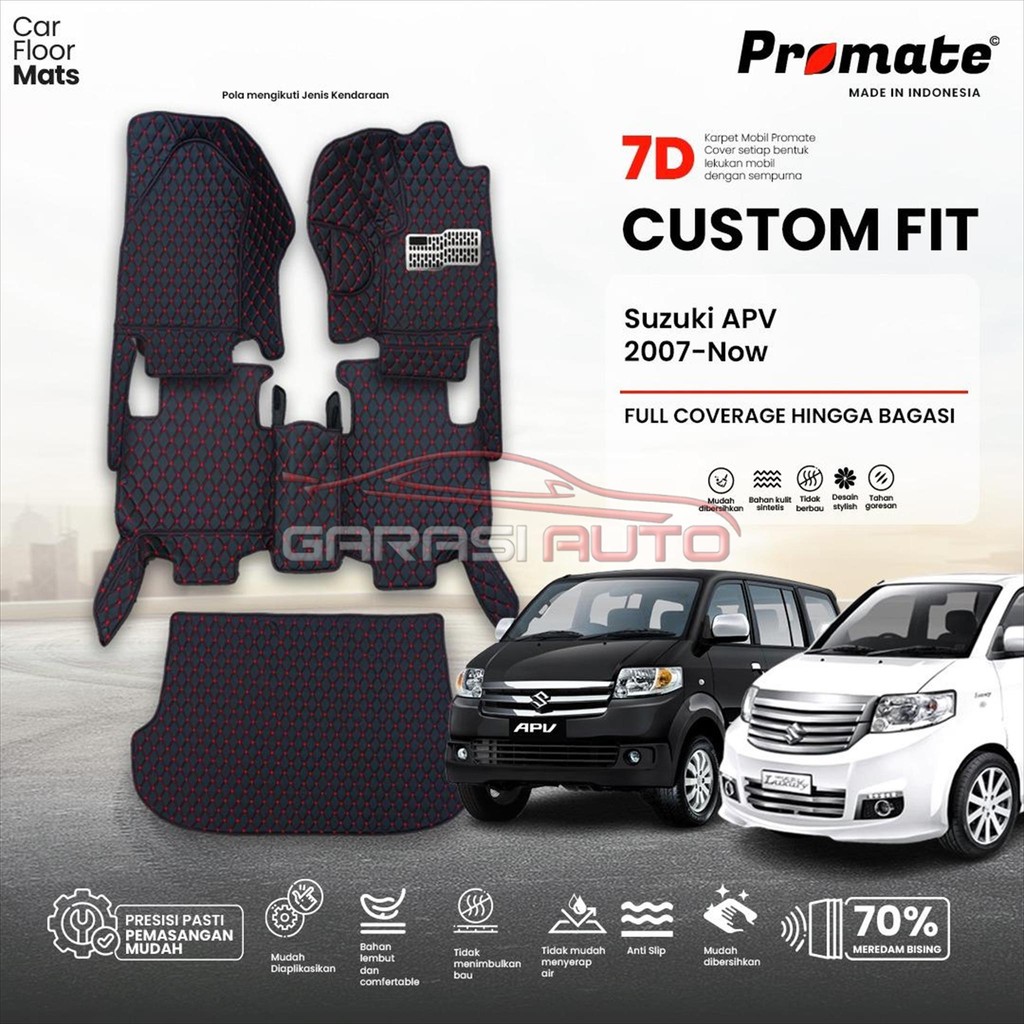 Karpet 7D Promate Premium Car Mats Mobil Suzuki APV 2007 Now Fullset