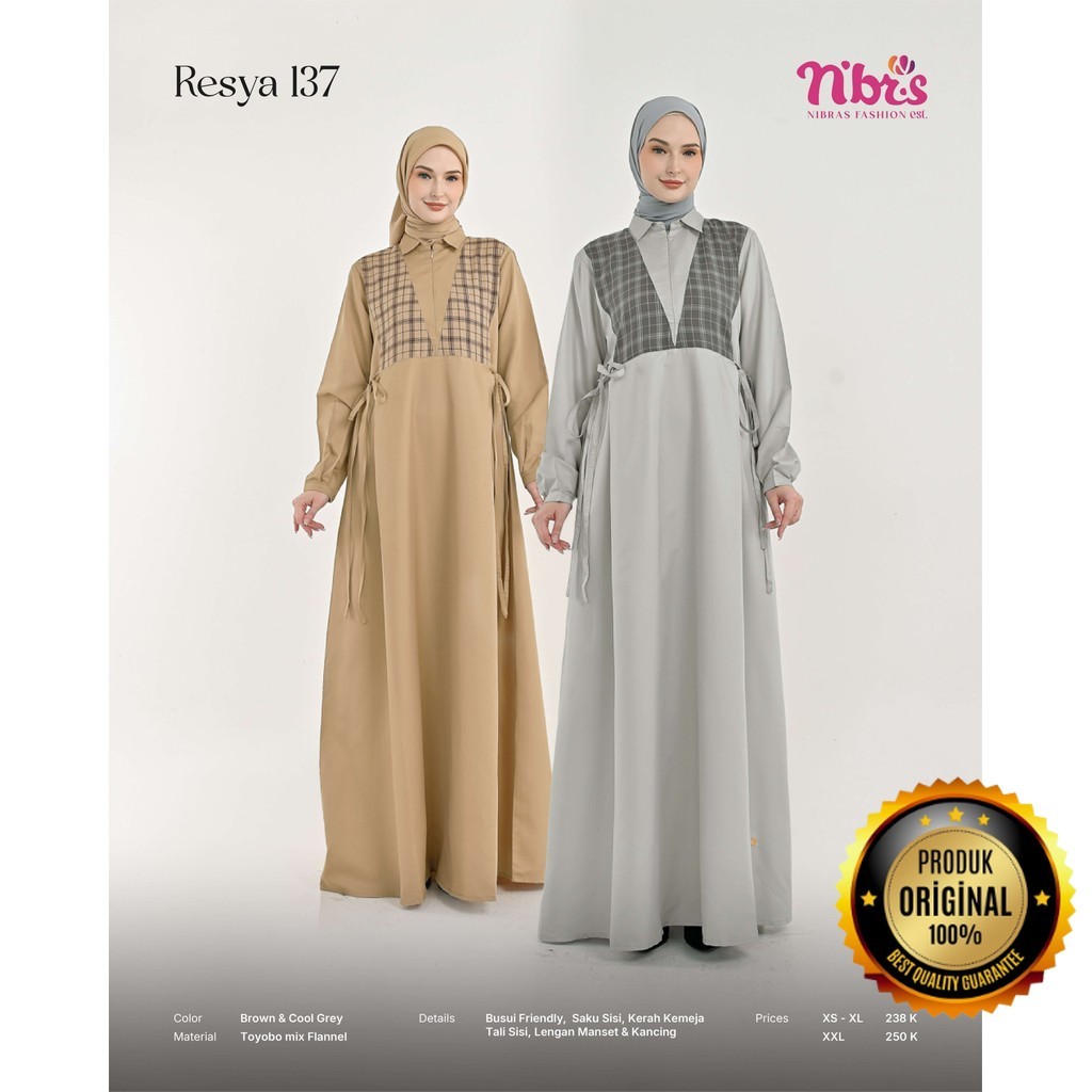 Nibras Collection - Baju Resya 137 Gamis Daily Muslimah by Nibras