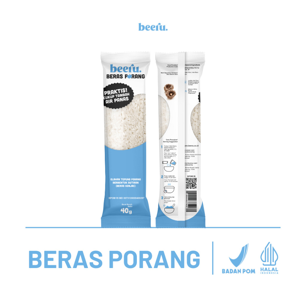 

Beeru Beras Porang Sachet - Shirataki Konjac Rice Beras diet rendah kalori