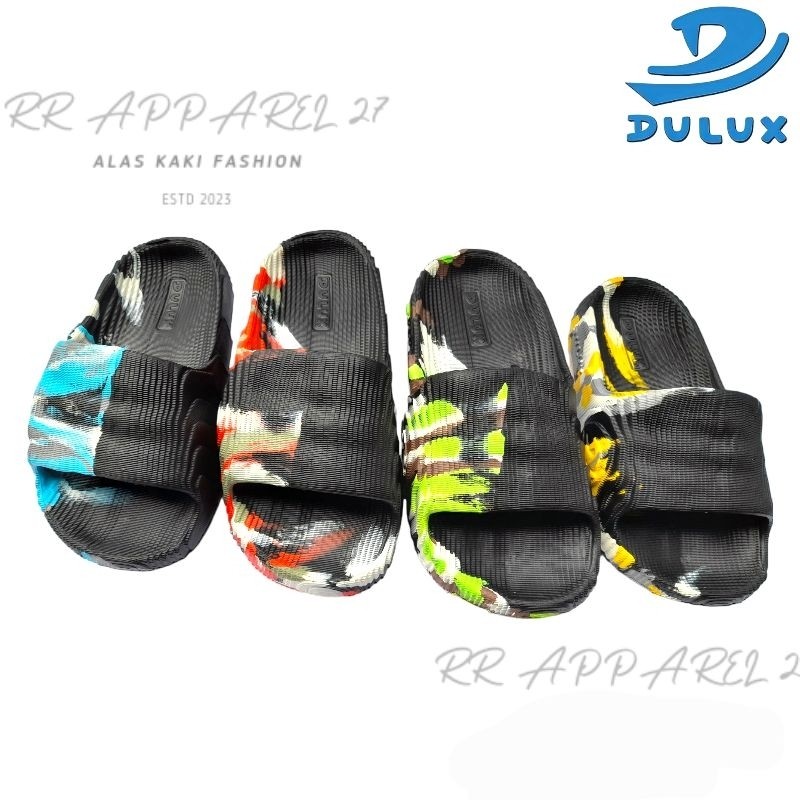 TERBARU - sendal pria slip on terbaru merk Dulux abstrak terbaru. Sendal pria terbaru