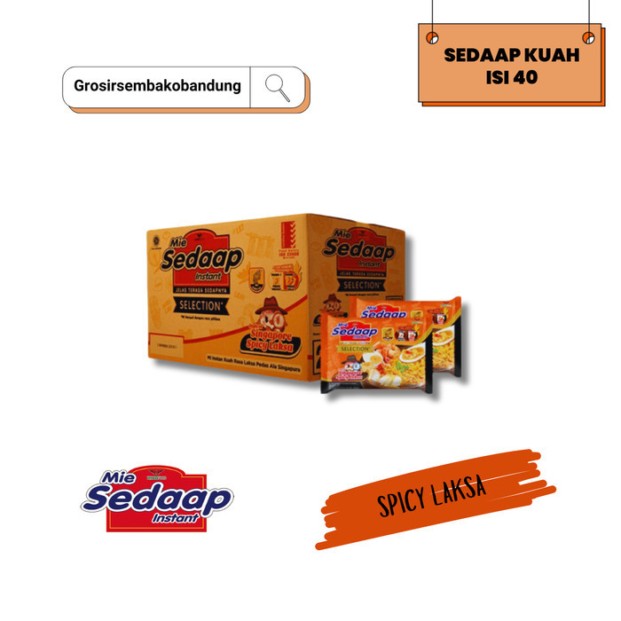 

SEDAAP MIE MIE INSTANT SG SPICY LAKSA PCK 83g - 1 Dus - Kota Bandung