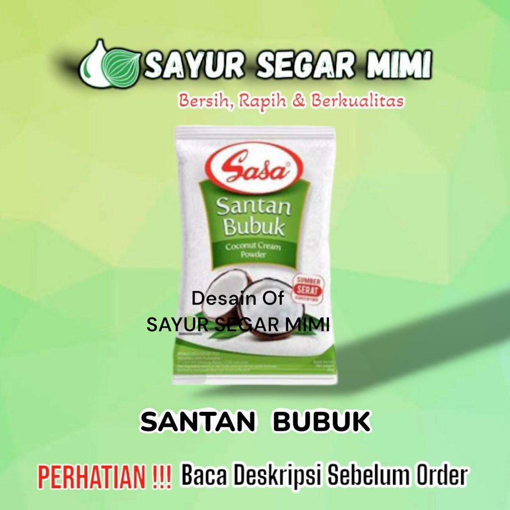 

Santan Bubuk Sasa 20gr per sachet - Sayur Segar Mimi