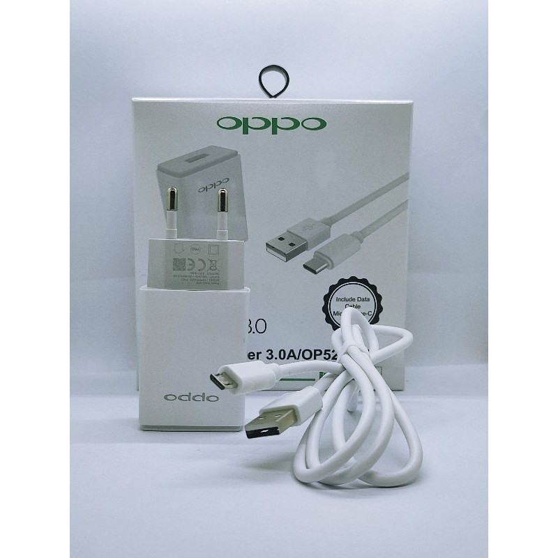CHARGER CASAN OPPO F9 F9FRO F11 ORI Chargeran Casan Carger Tc Charging + Kabel Data Charger