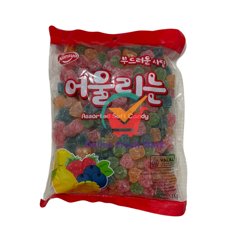 

Naraya Soft Candy Permen Jelly Aneka Warna Mix Fruit 1kg - Online Fresh Mart Denpasar