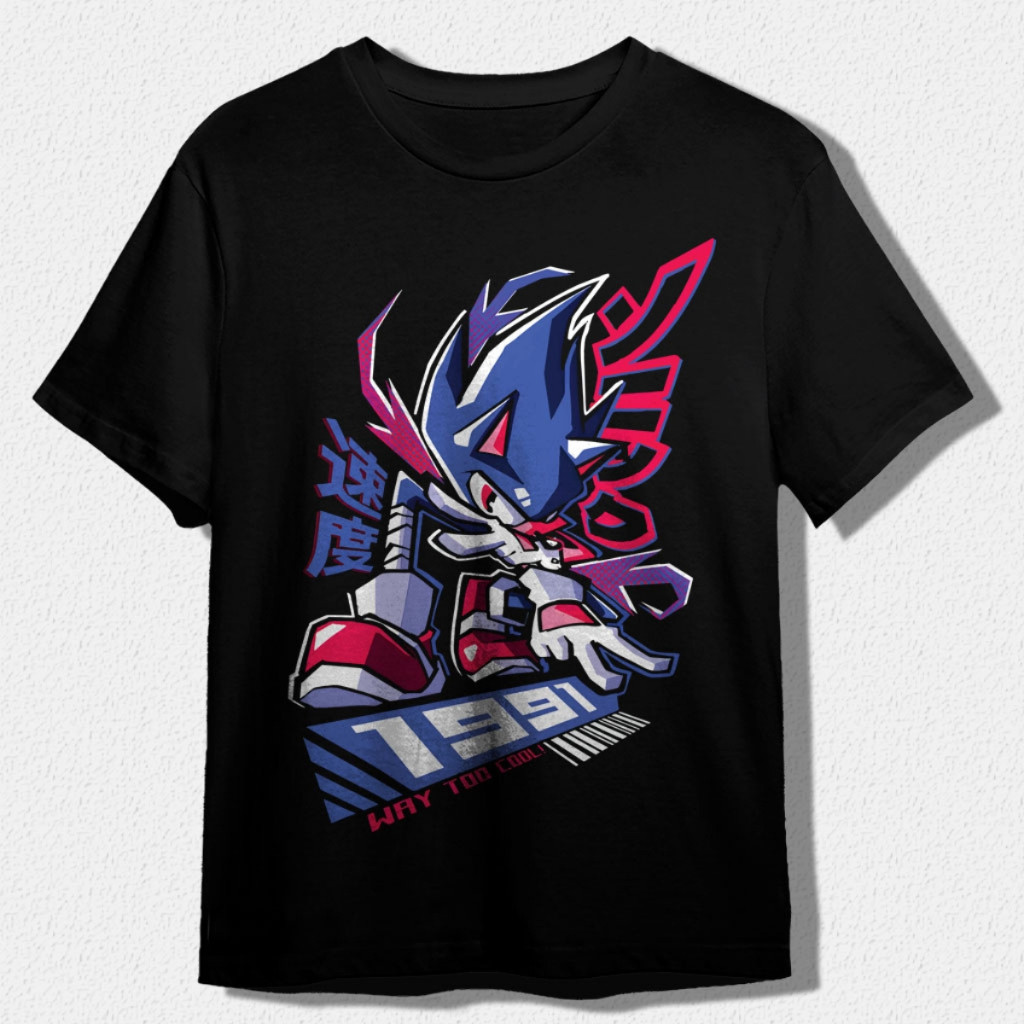 【COD】 CDDY.ID - Premium Japanese Streetwear - T-Shirt Sonic - Sonic 1991 - DS1281 T-shirt