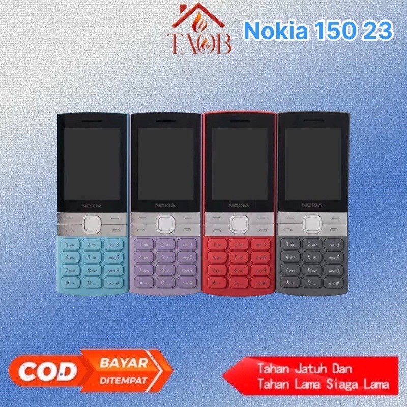 TAOB Jadul HP Nokia 150 2023 dual card Original 99% Murah