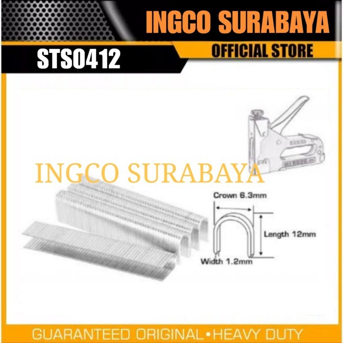 

INGCO STS0412 (10 mm) U-STAPLES REFILL ISI STEPLES TEMBAK HSG1405