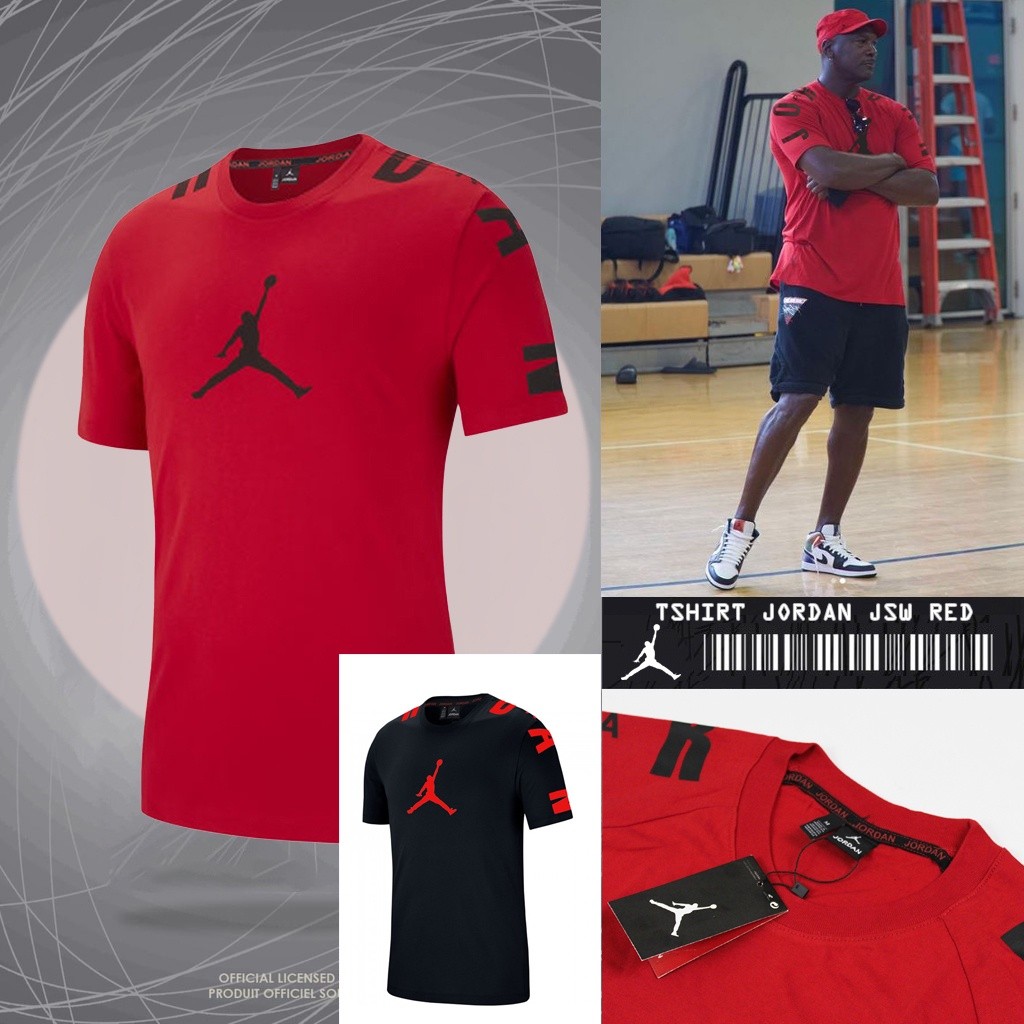 TSHIRT JORDAN / KAOS JORDAN PREMIUM JSW RED 24S / BAJU JORDAN PREMIUM