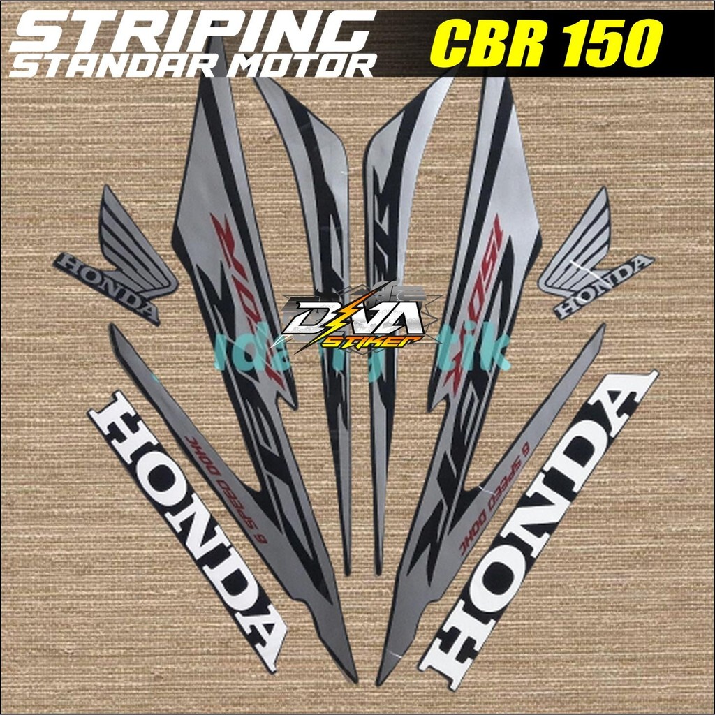 Striping Honda Cbr 150 R 2017 2018 Body Hitam full,hitam merah Stiker Standar motor CBR 150 R