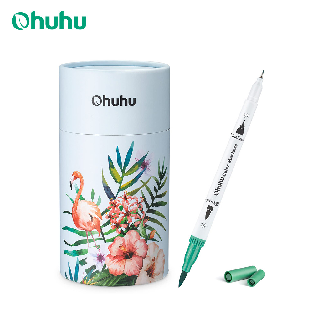 

Ohuhu Art Markers Dual Tips Line Marker Set Coloring Water Color Brush Fineliner WaterColor Pen Painting Drawing School Supplies