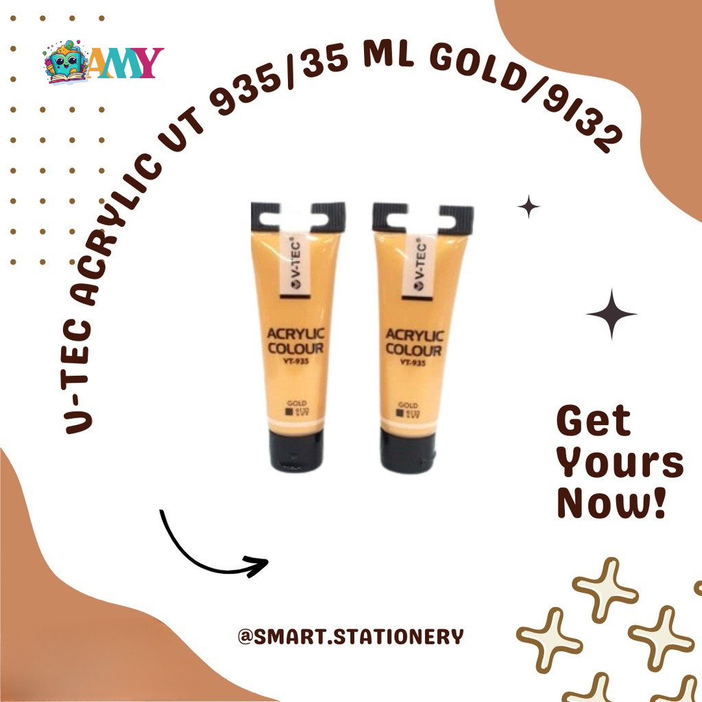 

V-TEC ACRYLIC VT-935/35ML/GOLD/9132 AMY STASIONARY