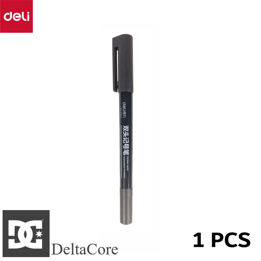 

Deli Pena Permanen Dual Head Tip Marker Pens Waterproof - 6823