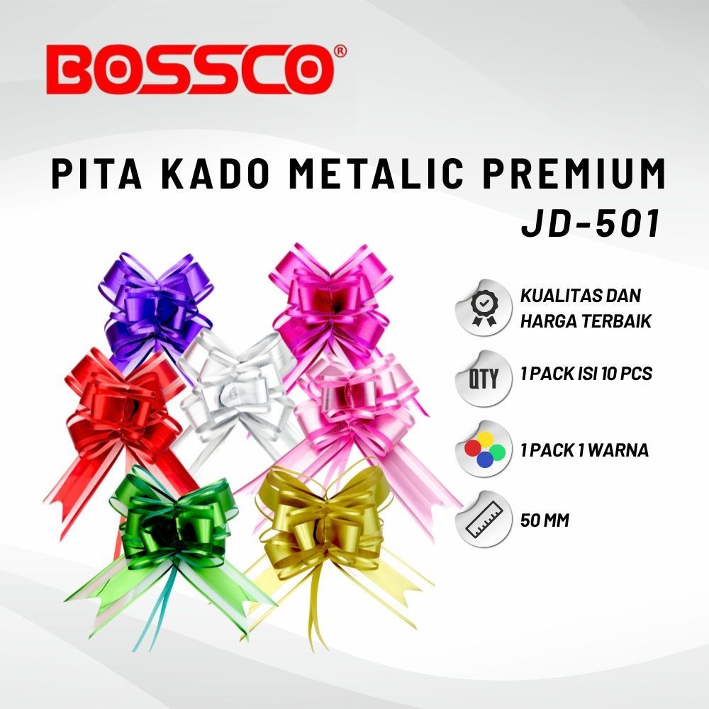 

(1 Pak 10 pcs) Pita Tarik POM 50mm Motif Rose 50mm Serut Matte Organza