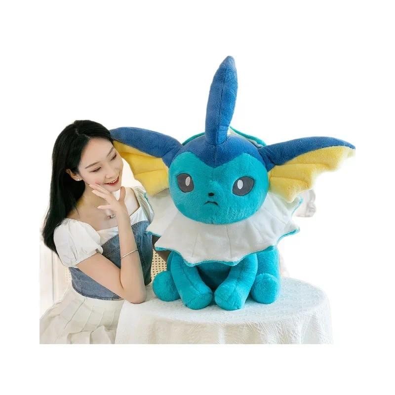 Pokemon Lei Ibuki & Vaporeon Cute Plush Doll Eevee Sitting Pillow Doll Kids Gift Plush Toys Cartoon 