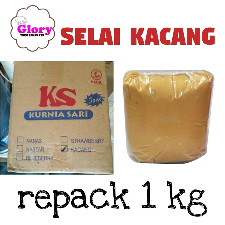 

selai kacang kiloan repack 1kg/selai roti bakar