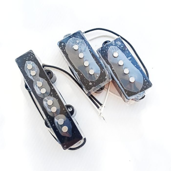 Guitar Pickup PJ Bass Alnico Set Black 4 String