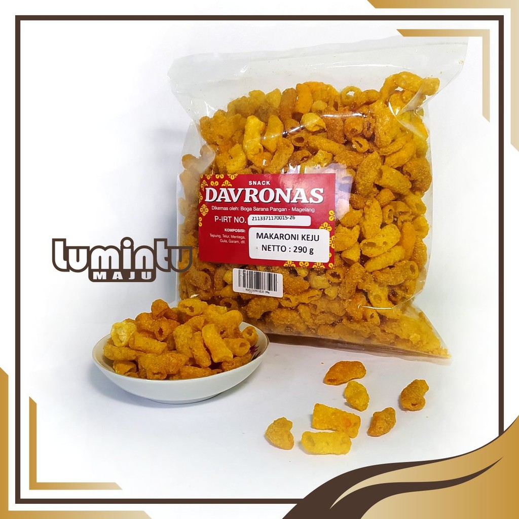 

MAKARONI KEJU DAVRONAS 290 Gr / camilan, snack dan oleh-oleh khas Magelang