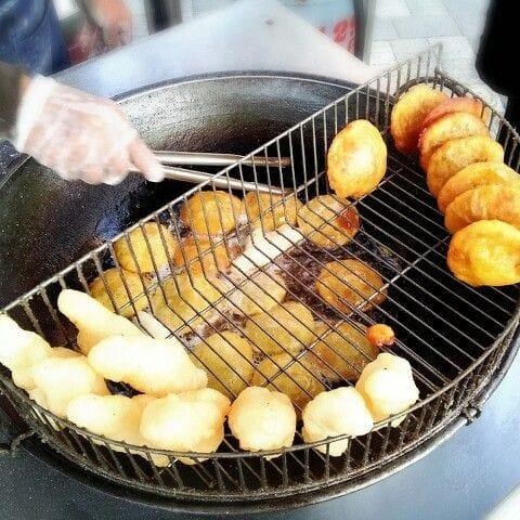 ALAT rak peniris minyak gorengan / keranjang peniris makanan anti karat - 32 cm