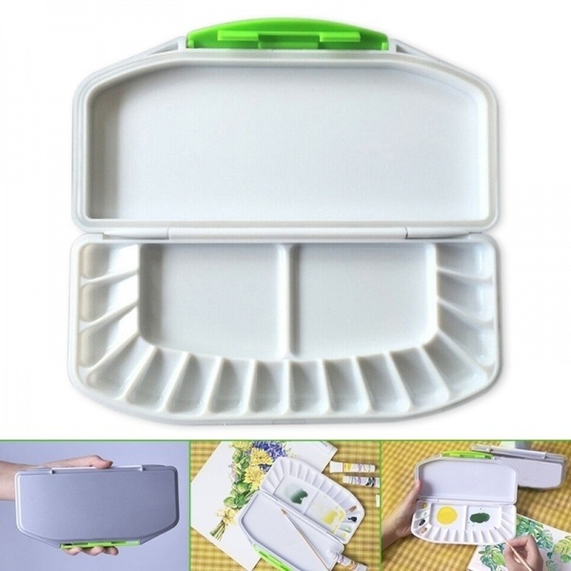 

Professional 1Pc Folding Watercolor Palette Airtight Leak-proof Art Supply For Acrylic Painting Oil Paint