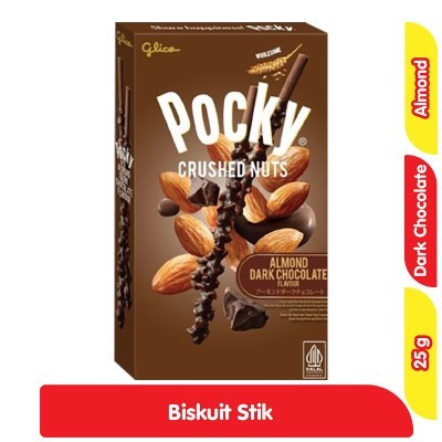 

Pocky Almond Dark Chocolate Biskuit Stik 25gr