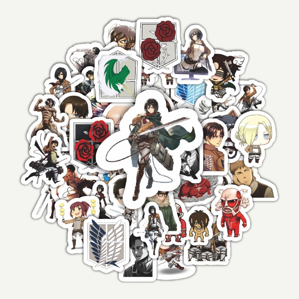 

Sticker Pack Stiker Anime Attack On Titan 2 | Sticker TUMBLR | Stiker LAPTOP KOPER HELM