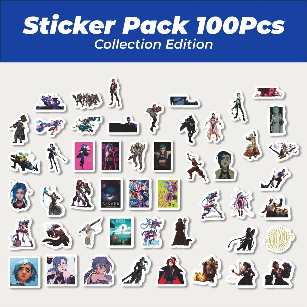 

Hot Stiker Kartun Arcane Lucu Anti Air Stikers Berperekat Waterproof Sticker Decal Buat Motor Helm Buku Journal Koper Casing HP Laptop Botol Minum