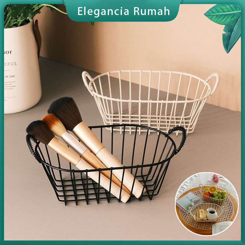 Keranjang Buah Besi/Keranjang Serbaguna Penyimpanan Buah/Besi Gaya Nordic Keranjang Penyimpanan Desk