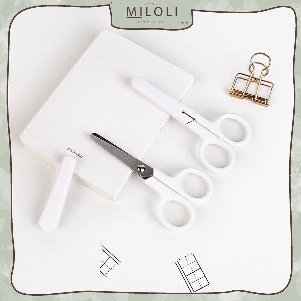 

[MILOLI] 1Pc Gunting Putih Aesthetic White Scissors Mini - F0112