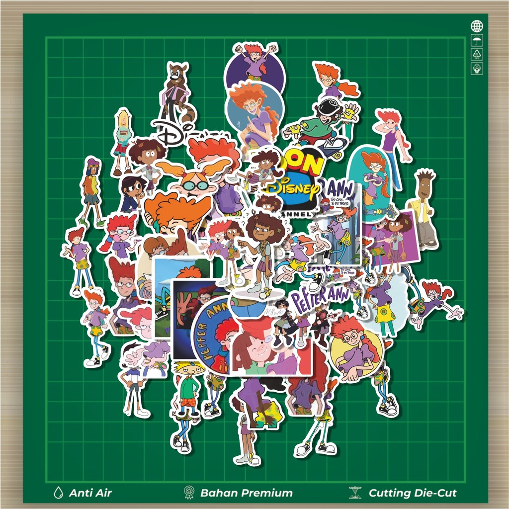 

HOT 50 PCS STIKER Sticker Kartun Pepper Ann Stiker Fashion Cars Decal Dingin Kartu Album Custom Vinyl Anti Air- Sticker Aesthetic Buku Journal Koper Casing HP Tablet Laptop Helm Motor Botol Minum