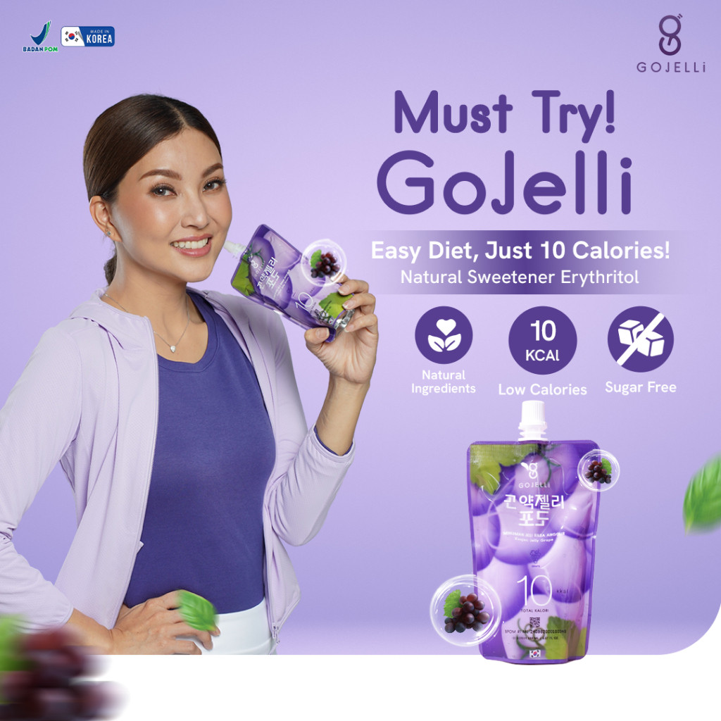 

GOJELLI - Konjac Jelly Drink Korea Anggur 1 BOX Minuman Jeli Sehat Meal Replacement Cemilan Diet
