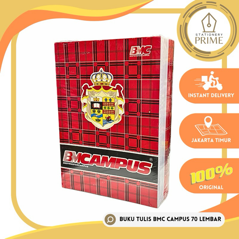 

NEW SALE Buku Tulis BMB / BMC Campus 70 Lembar ( 1 Pack isi 10 Buku )