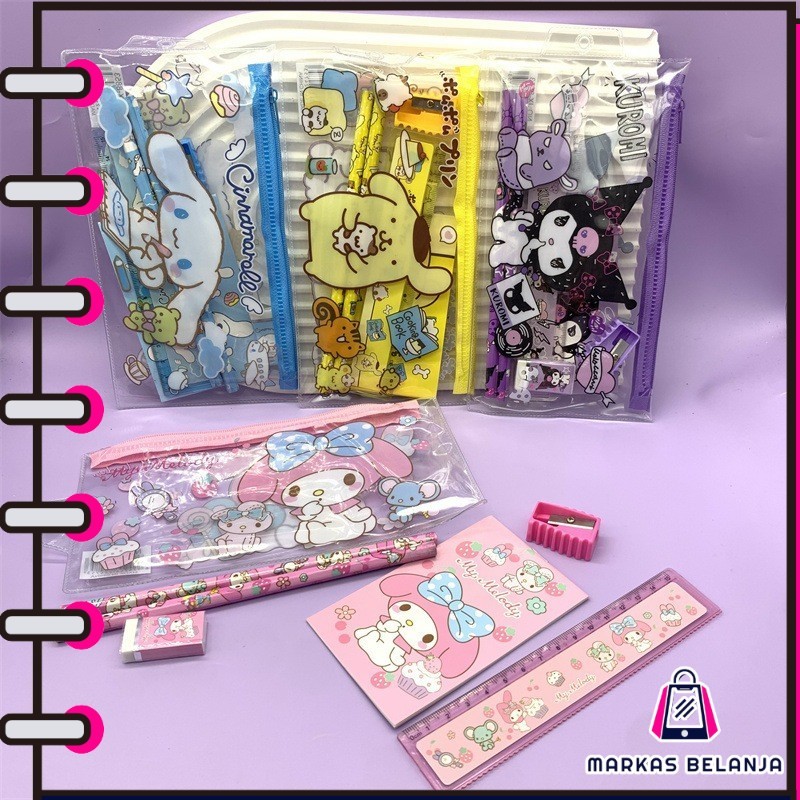 

Paket Set Alat Tulis 7 In 1 Motif Karakter Lucu Import S3433