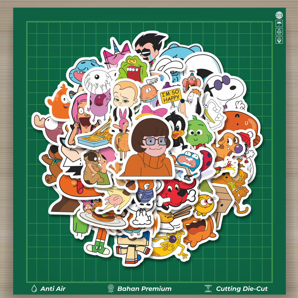 

HOT 50 PCS STIKER Stiker Cartoon V2 Stiker Dekorasi Lucu Kreatif untuk Notebook, Skateboard, HP