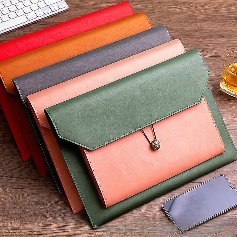 

Leather File Bag A4 Paper File Bag Folder Bag Information Business Briefcase Bill Storage Bag