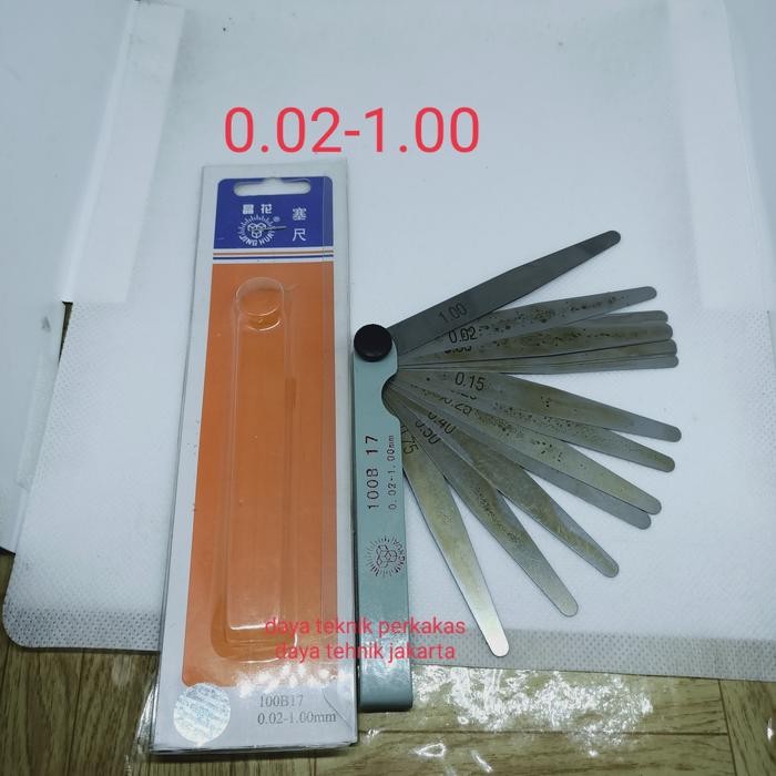 fuller gauge 0.02 - 1.00 - feeler gauge rrt - puller - feler alat ukur gpt