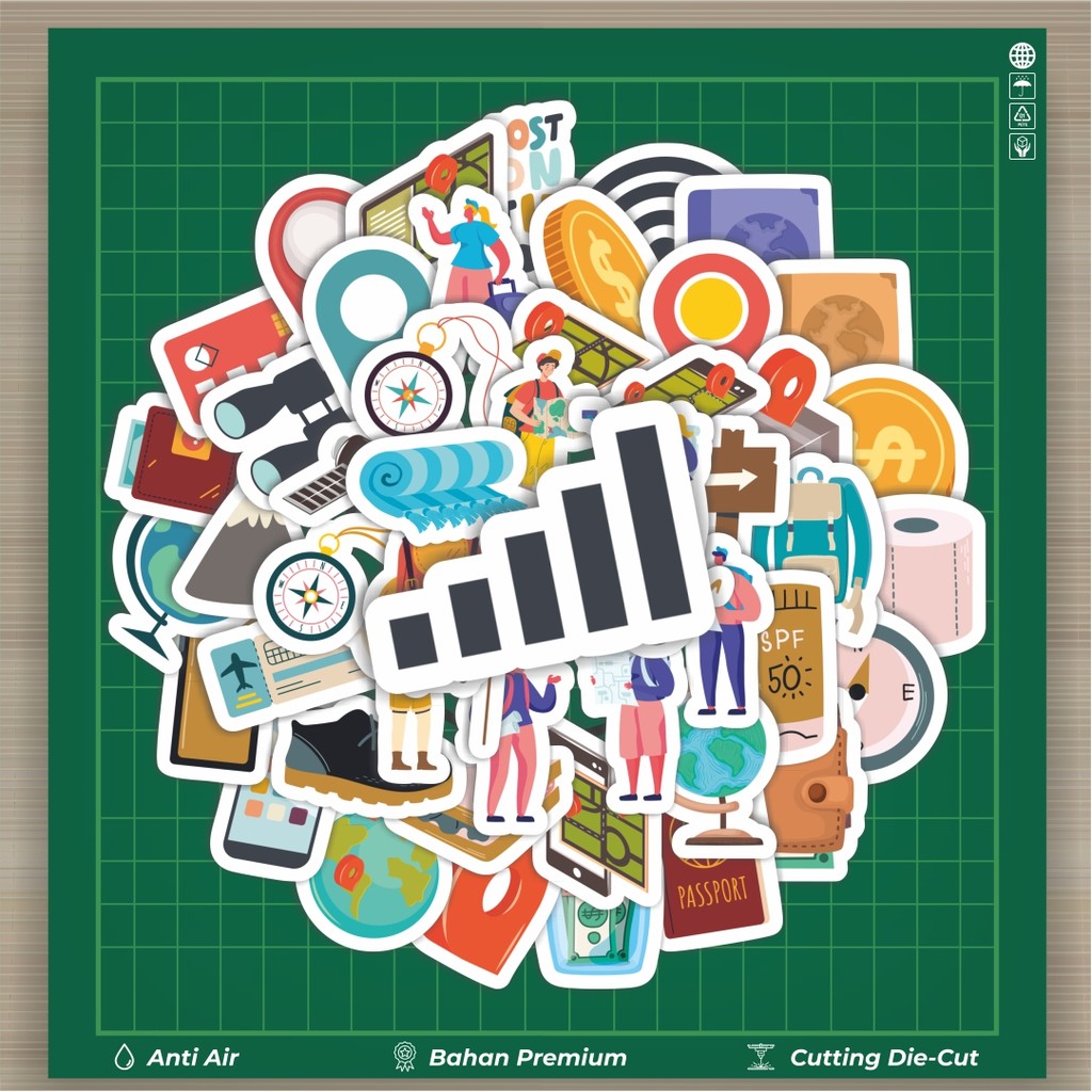 

HOT 50 PCS STIKER Stiker Geocaching GPS Dekorasi Lucu Kreatif untuk Notebook, Skateboard, HP